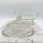 Antique Gillinder & Sons Frosted Lion Covered Compote, c1887