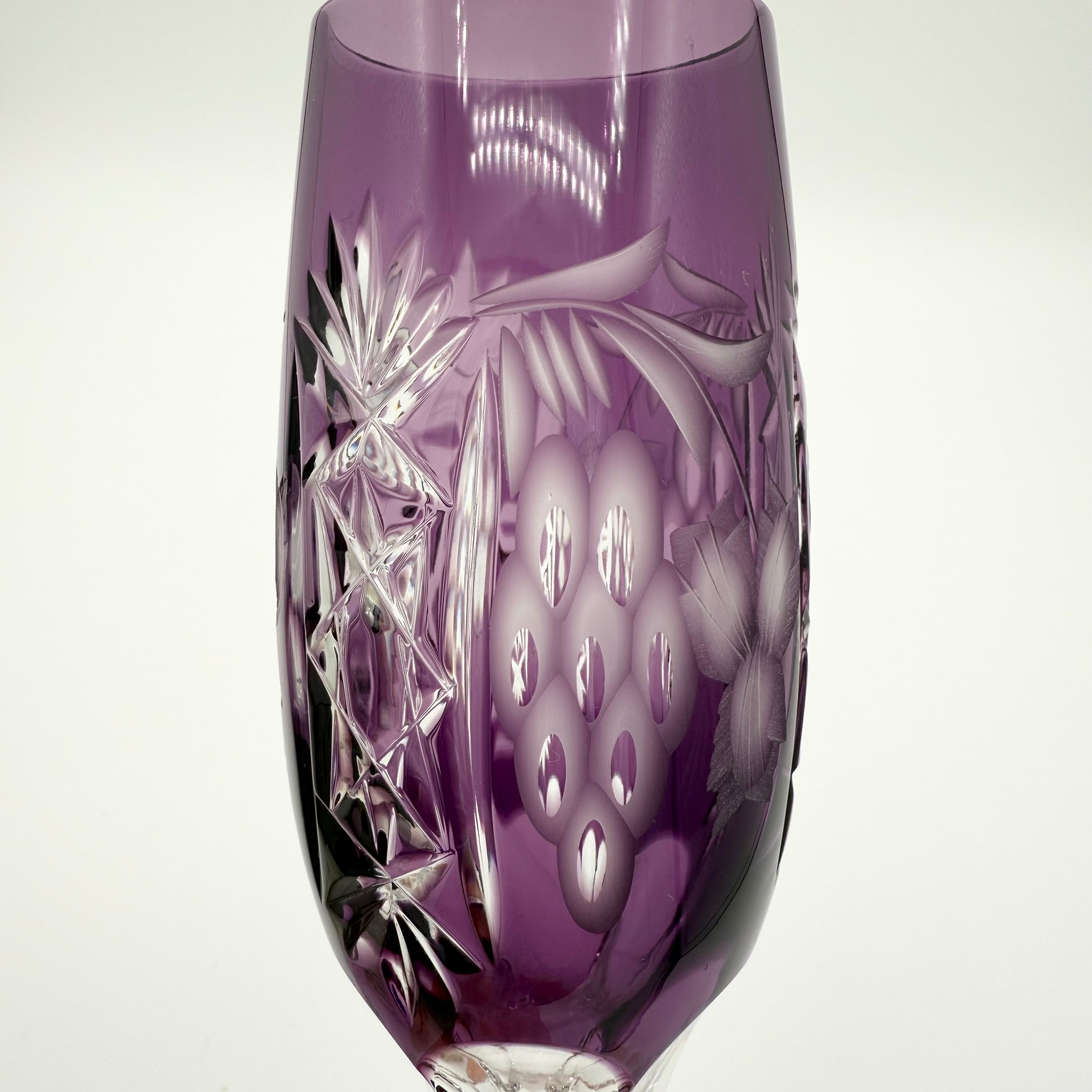 Nachtmann Traube Cut To Clear Crystal Champagne Flutes