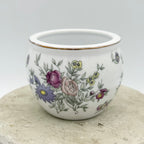 Hand Painted Porcelain Urn With Floral Motif