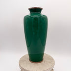 Japanese Ando Jubei Green Wireless Cloisonné Enamel Vase, c. 20th Century