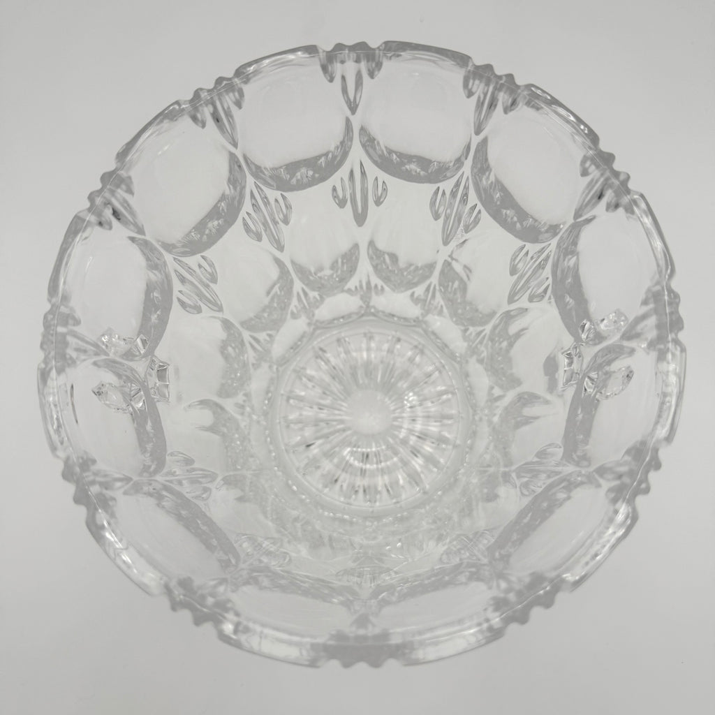 Mid-Century Modern Heavy Bleikristall 24% Lead Cut Crystal Champagne Ice Bucket with Handles