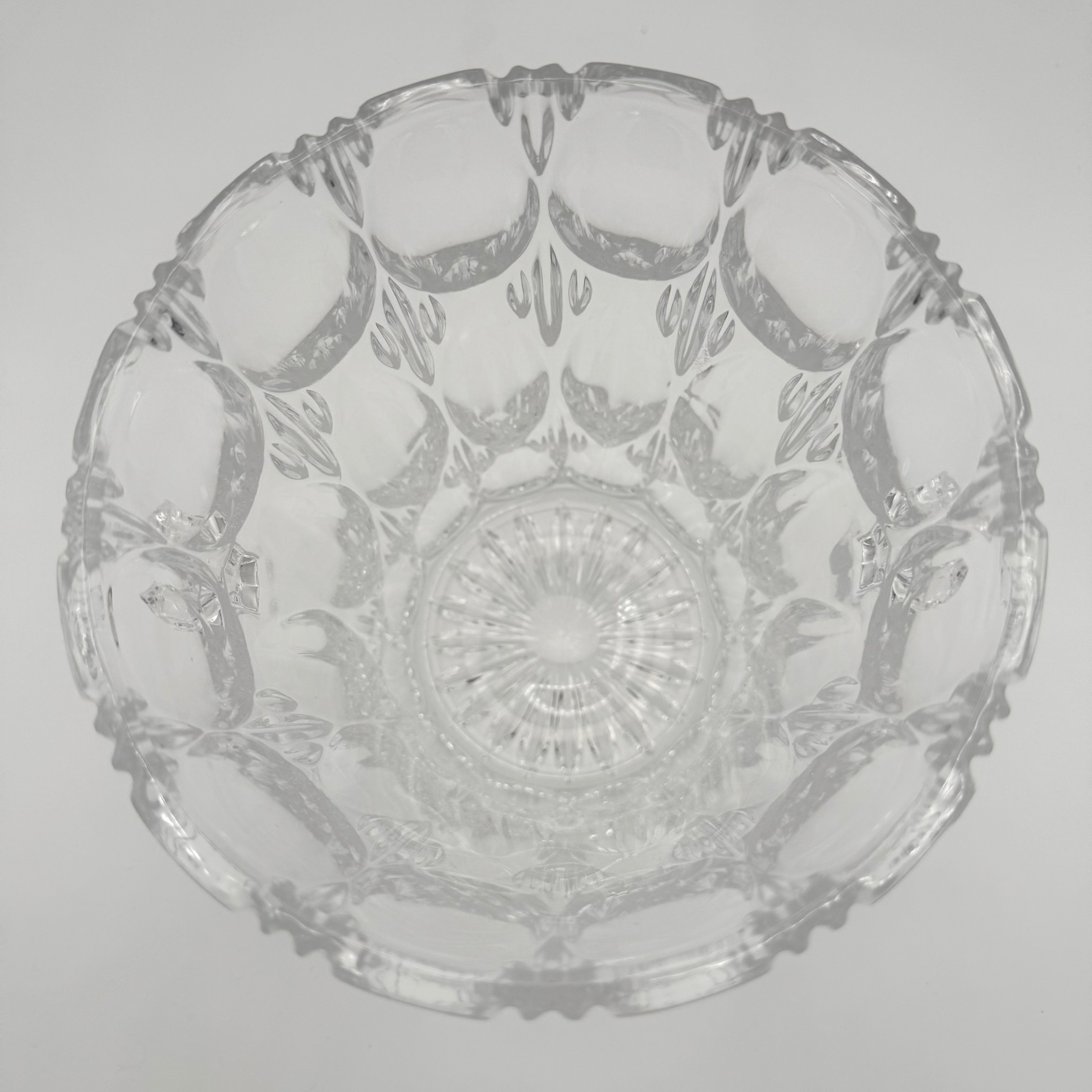 Mid-Century Modern Heavy Bleikristall 24% Lead Cut Crystal Champagne Ice Bucket with Handles