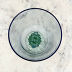 Bormioli Rocco Bahia Green Blue Iced Tea Glasses / Water Goblets, Made in Italy