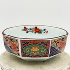 Hatsuichi Mino Ware Court Brocade Octagonal Bowl – Japanese Ceramic
