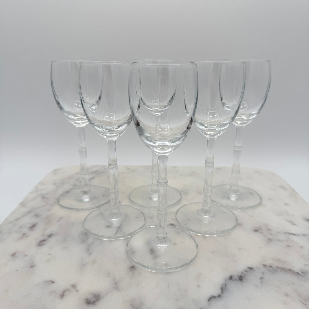 Schott Zwiesel Cut Lead Crystal Bamboo Cordial Glasses, Set of 6