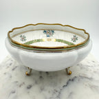 Nippon Hand Painted 3-Footed Bowl with Raised Gold Gilt