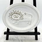 Bennington Potters Vermont White Lion Plate Wall Hanging