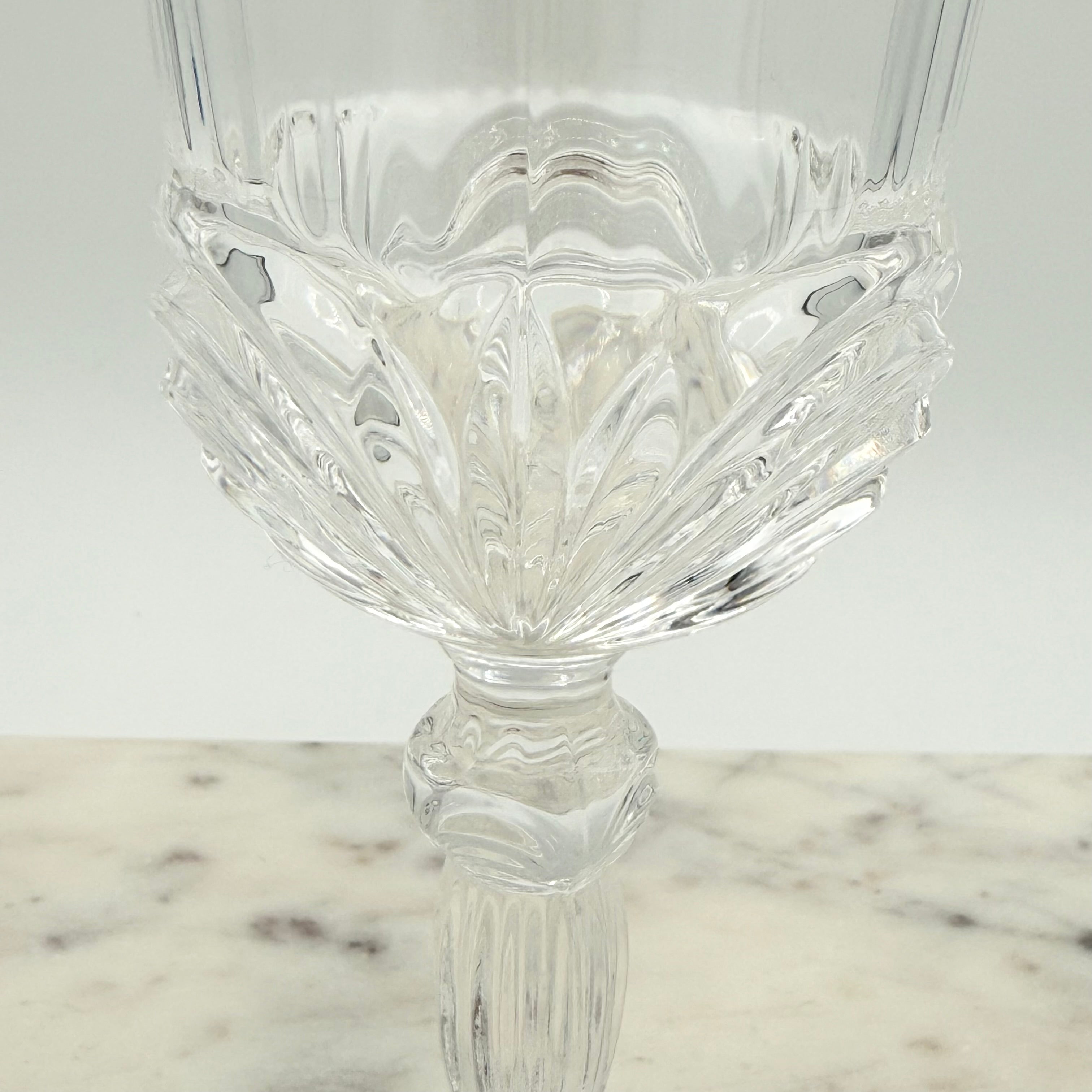 Vintage RCR Cristallo Italian Lead Crystal Wine Goblets, Set of 8 (24% PbO)