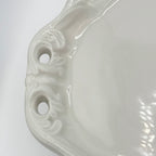 Antique Red Cliff Victorian Pattern White Ironstone Pierced Serving Platter