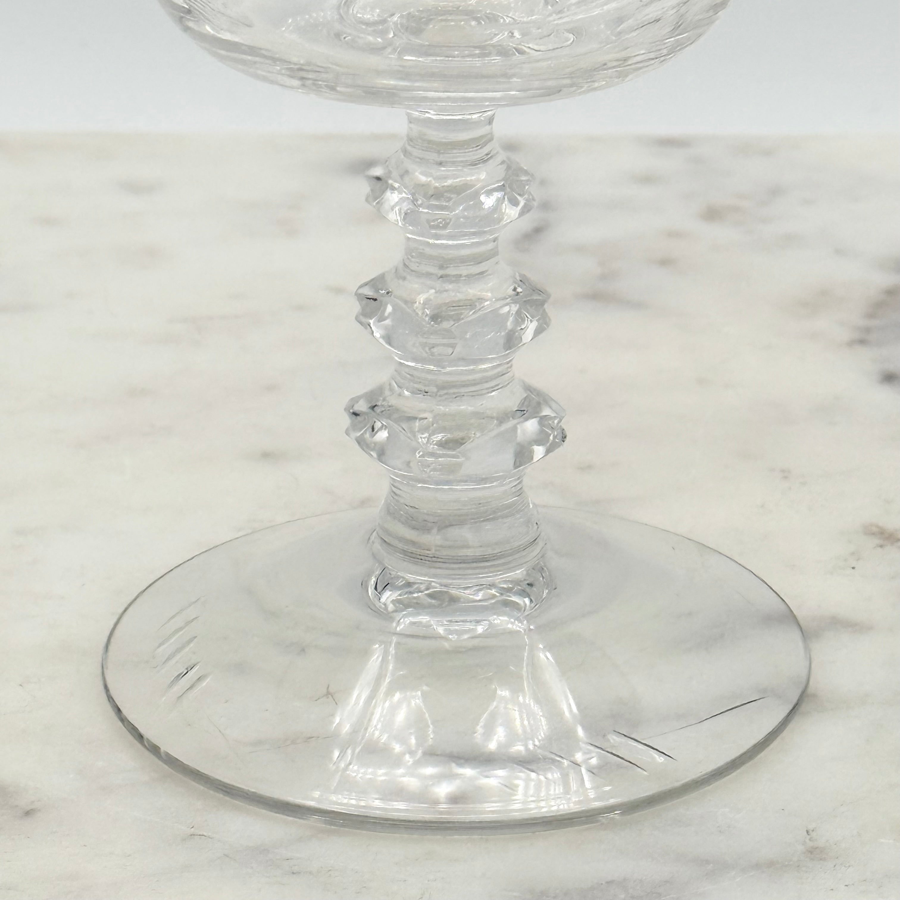 Vintage Cambridge Maryland Pattern Crystal Champagne / Sherbet Coupe Glasses, Set of 6