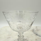 Vintage Cambridge Maryland Pattern Crystal Champagne / Sherbet Coupe Glasses, Set of 6