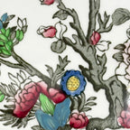 Johnson Brothers “Indian Tree” Floral Oval Serving Bowl with Greek Key Details