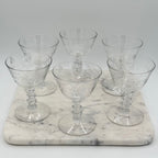 Vintage Cambridge Maryland Pattern Crystal Champagne / Sherbet Coupe Glasses, Set of 6
