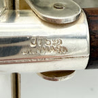Silver Plated Victorian Crumb Catcher Silent Butler with Wood Handle