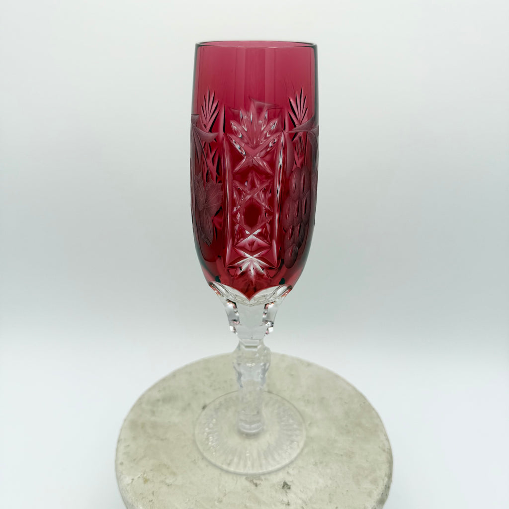 Nachtmann Traube Cut To Clear Crystal Champagne Flutes