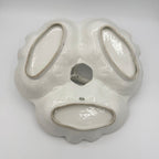 Antique Limoges René Frugier FRG Divided Serving Dish with Violets and Leaves, Made in France