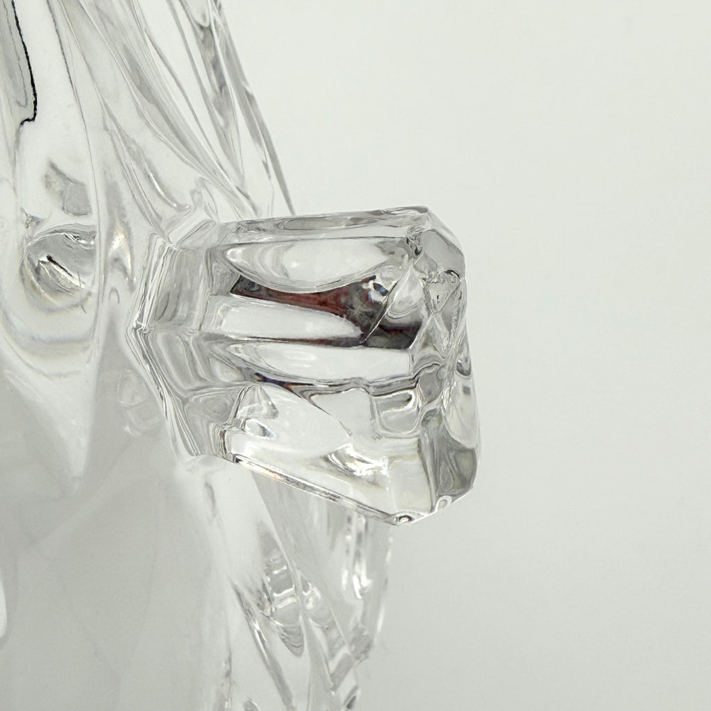 Mid-Century Modern Heavy Bleikristall 24% Lead Cut Crystal Champagne Ice Bucket with Handles