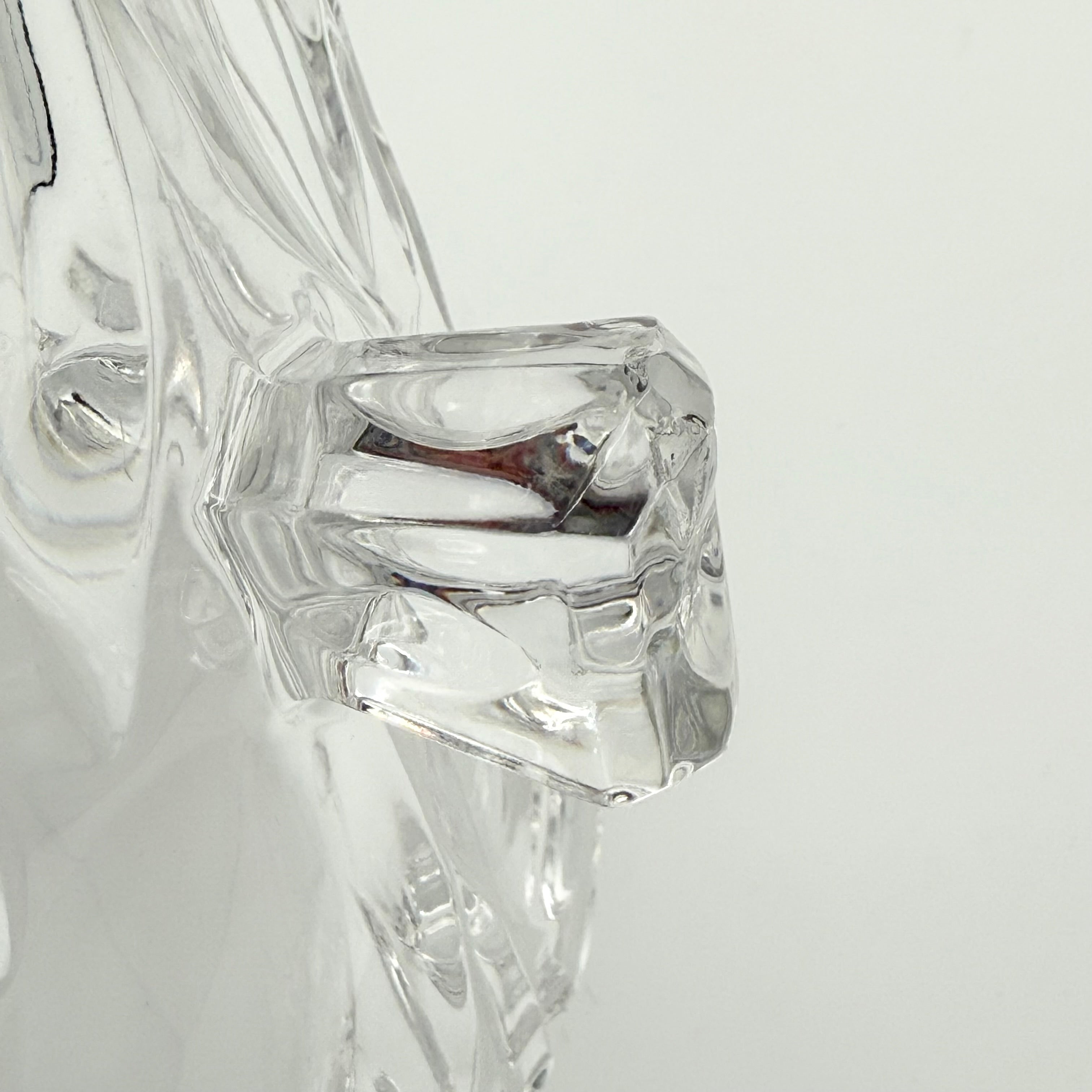 Mid-Century Modern Heavy Bleikristall 24% Lead Cut Crystal Champagne Ice Bucket with Handles