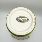 Toyo Japanese Porcelain Jade Green Vase with Fish Handles