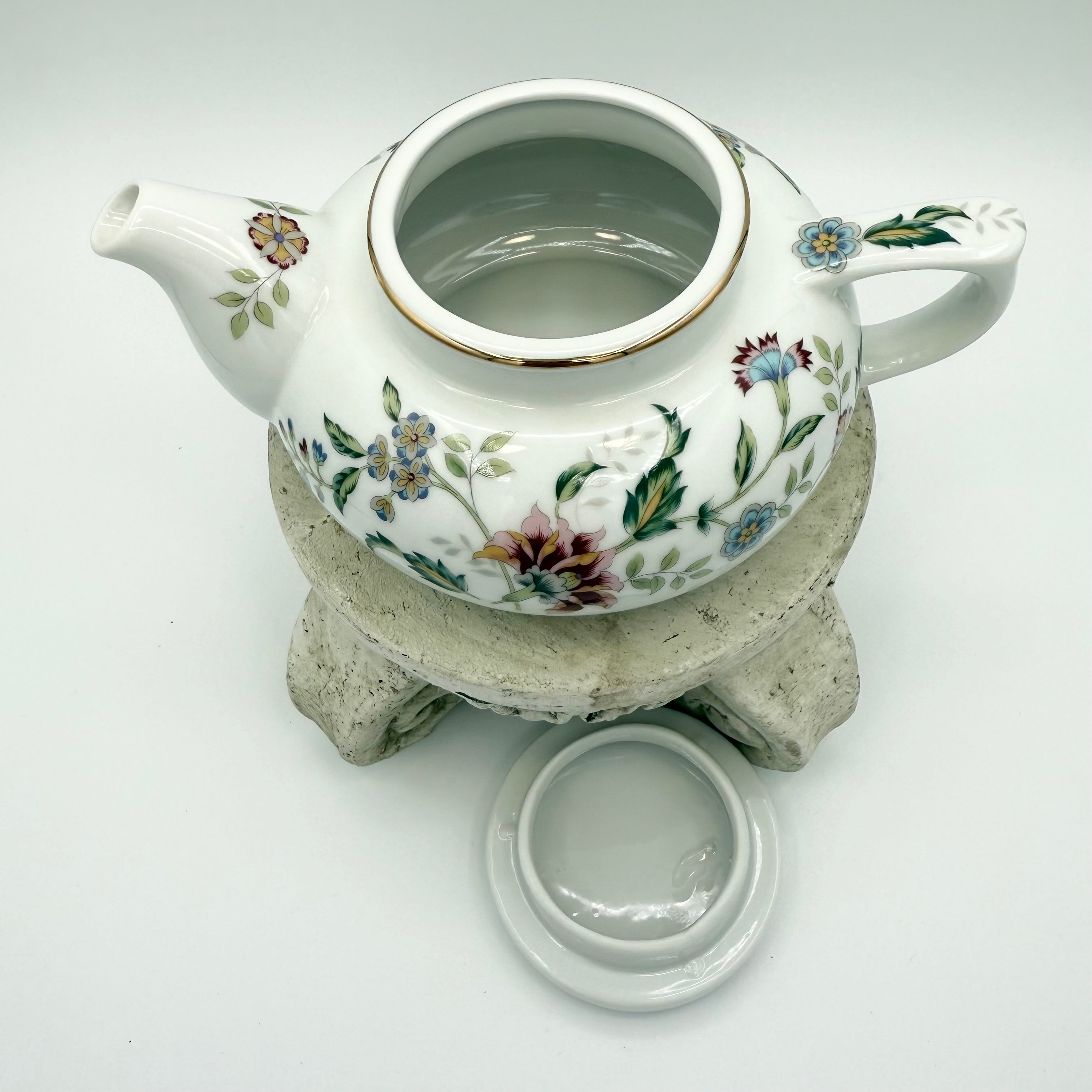 Andrea By Sadek Buckingham Floral Individual Teapot And Teacup Set