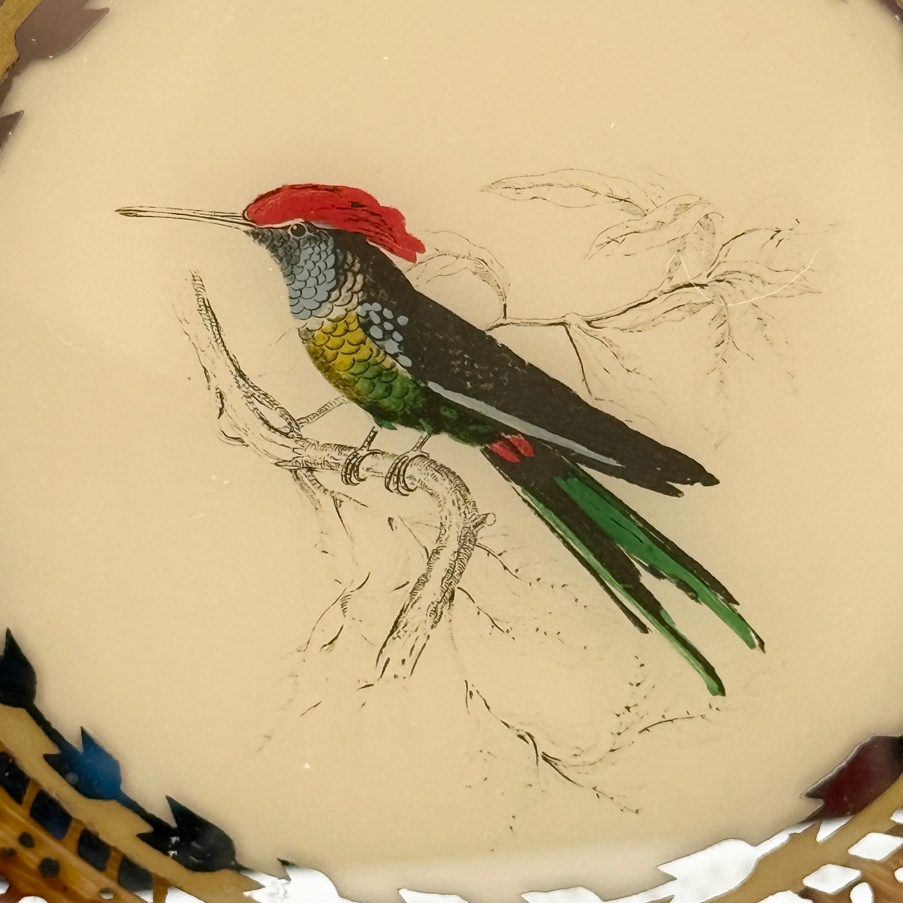 Vintage Sungott Art Studios Artglass Bird Picture #2