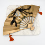 Solid Brass Wall Fan with Phoenix / Griffin Embossed Design