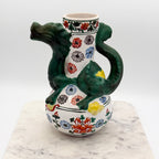 Vintage Hand-Painted Figural Dragon Ceramic Water Pitcher
