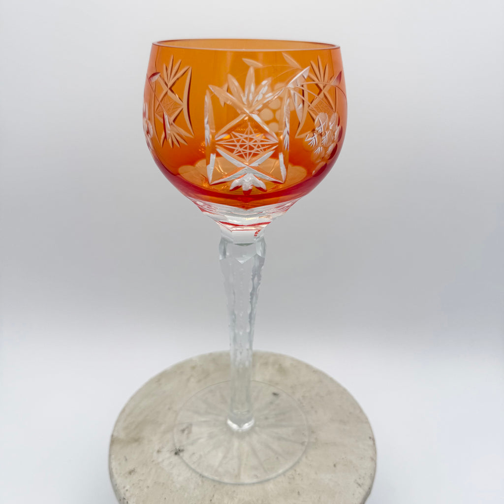 Nachtmann Traube Cut to Clear Crystal Wine Hock Glasses