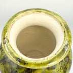 Studio Pottery Green Glazed Ceramic Ginger Jar Signed “BB” – Plum Blossom Motif