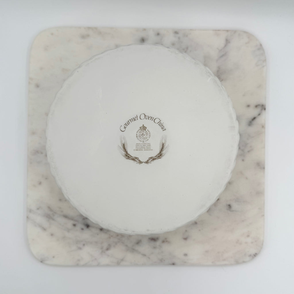 Royal Worcester Gourmet Round White Porcelain Dove Lovebirds Tureen Casserole Dish