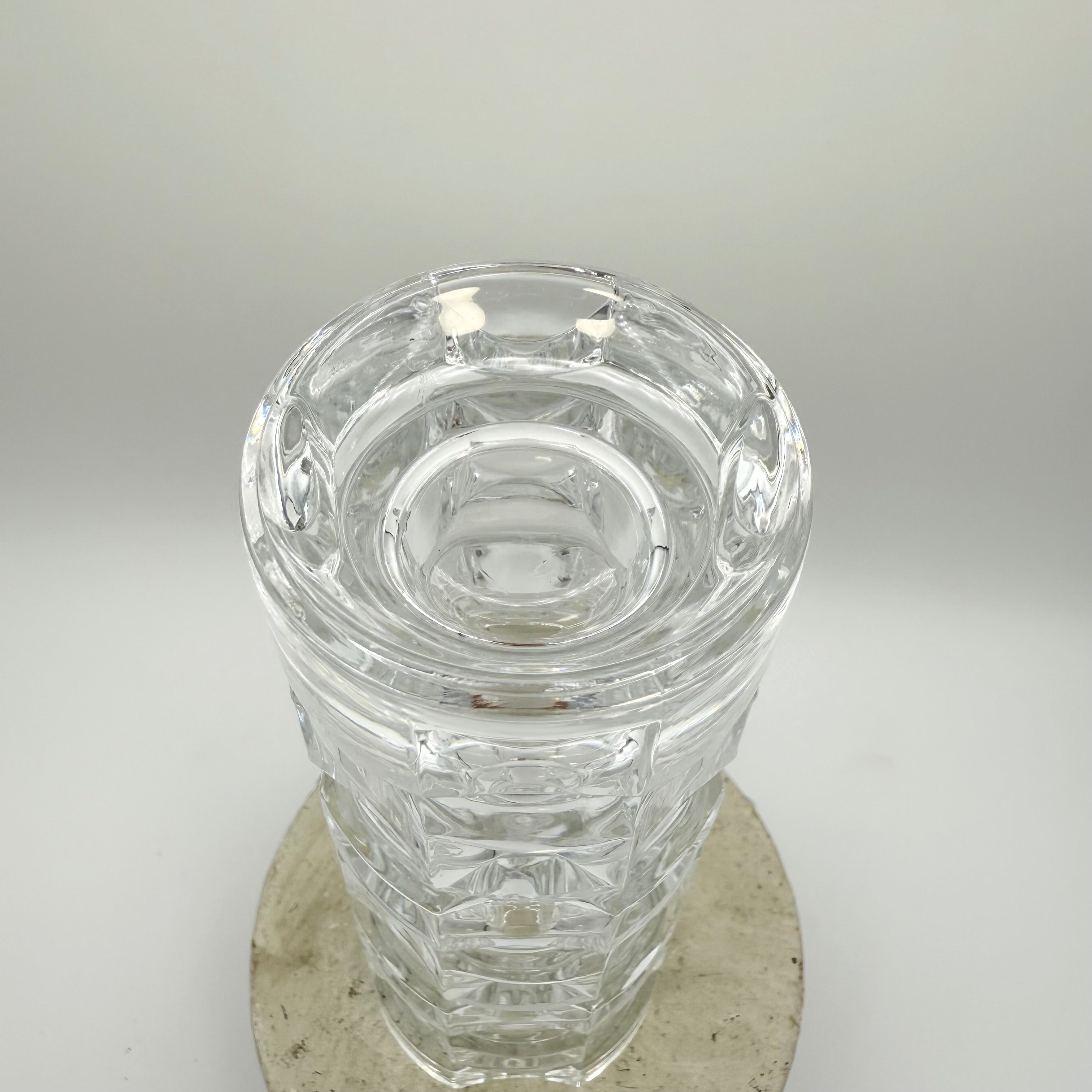 Cristal d'Arques 24% Lead Crystal JG Durand Ancenis Cubist Facet Vase