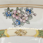 Nippon Hand Painted 3-Footed Bowl with Raised Gold Gilt