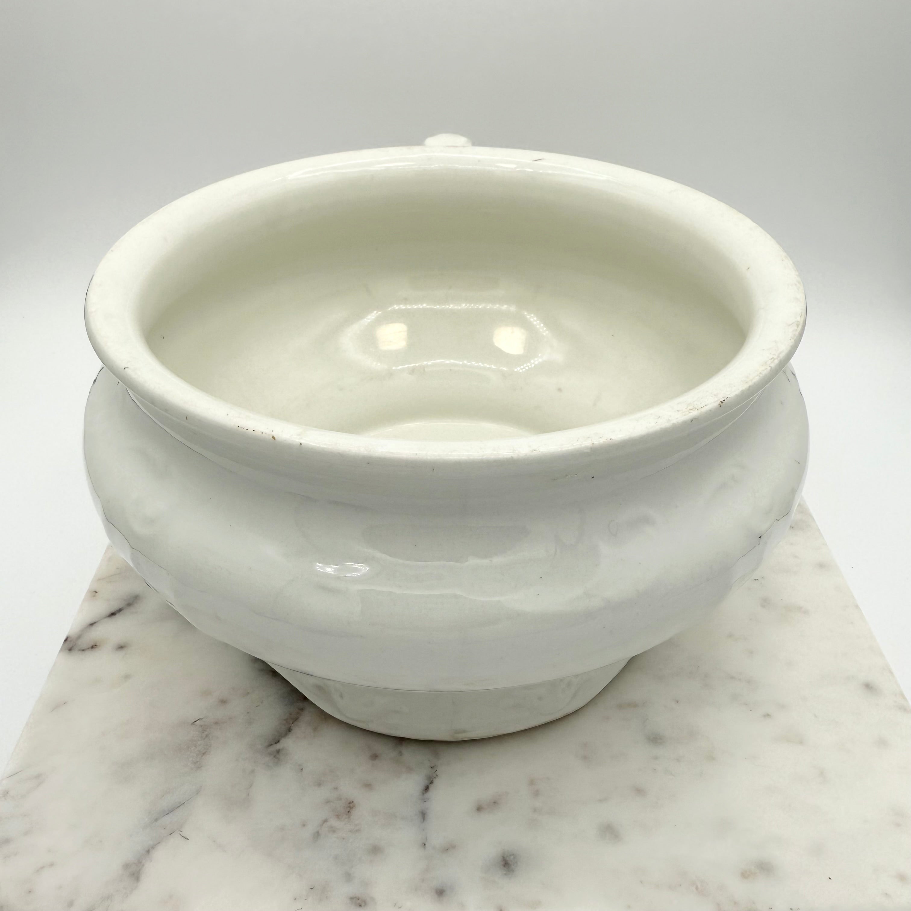 Antique Early 1900s Antique White Ironstone Chamber Pot