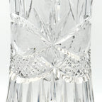 Vintage Etched Lead Cut Crystal Water Pitcher — Flower & Leaf Motif