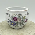 Hand Painted Porcelain Urn With Floral Motif