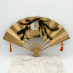 Solid Brass Wall Fan with Phoenix / Griffin Embossed Design