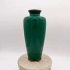 Japanese Ando Jubei Green Wireless Cloisonné Enamel Vase, c. 20th Century