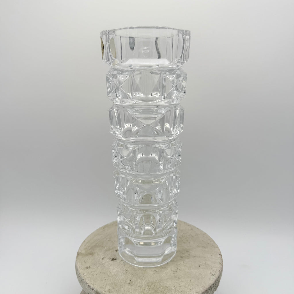 Cristal d'Arques 24% Lead Crystal JG Durand Ancenis Cubist Facet Vase