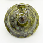 Studio Pottery Green Glazed Ceramic Ginger Jar Signed “BB” – Plum Blossom Motif