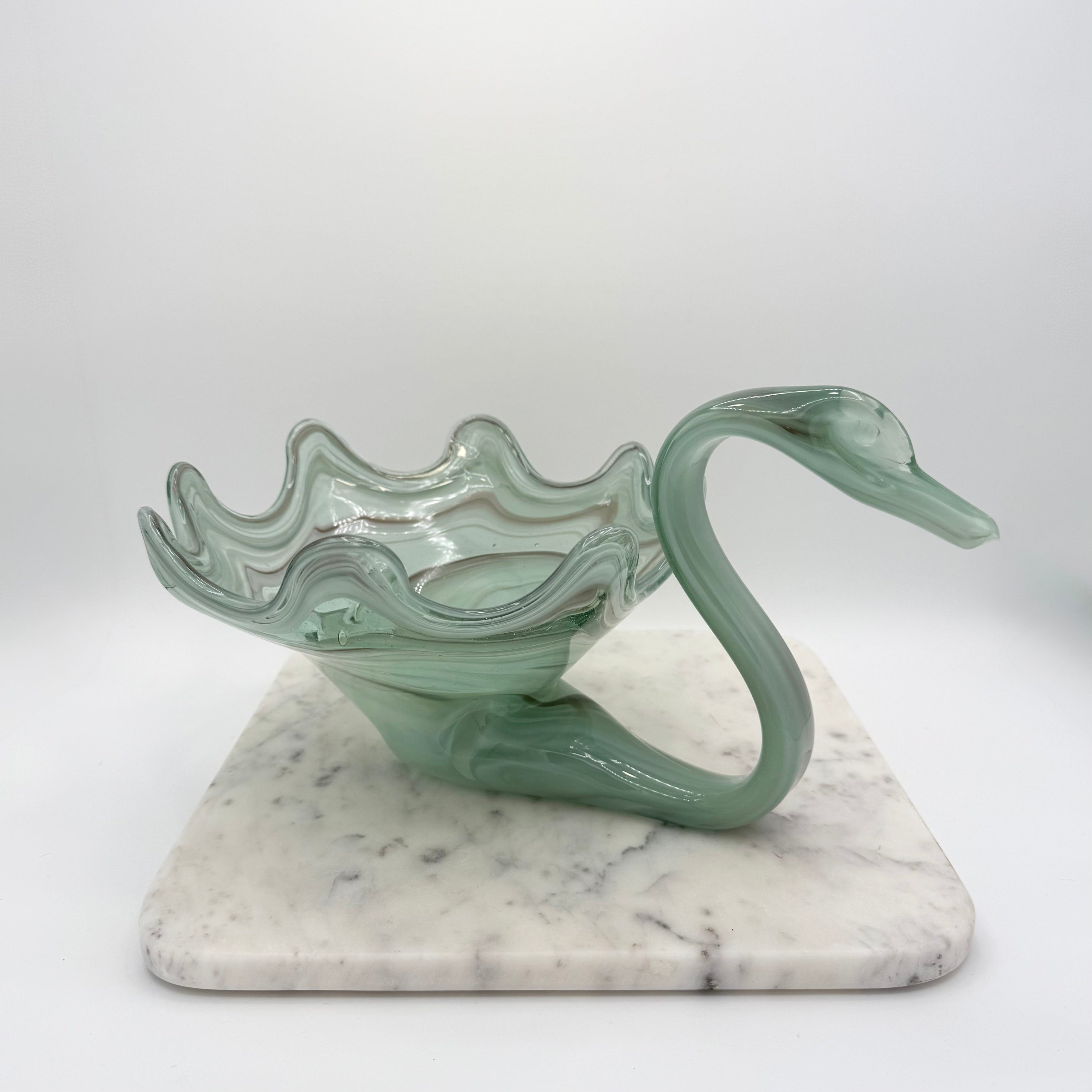 Vintage Art Glass Swan Figurine