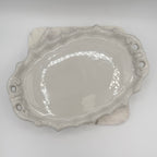 Antique Red Cliff Victorian Pattern White Ironstone Pierced Serving Platter