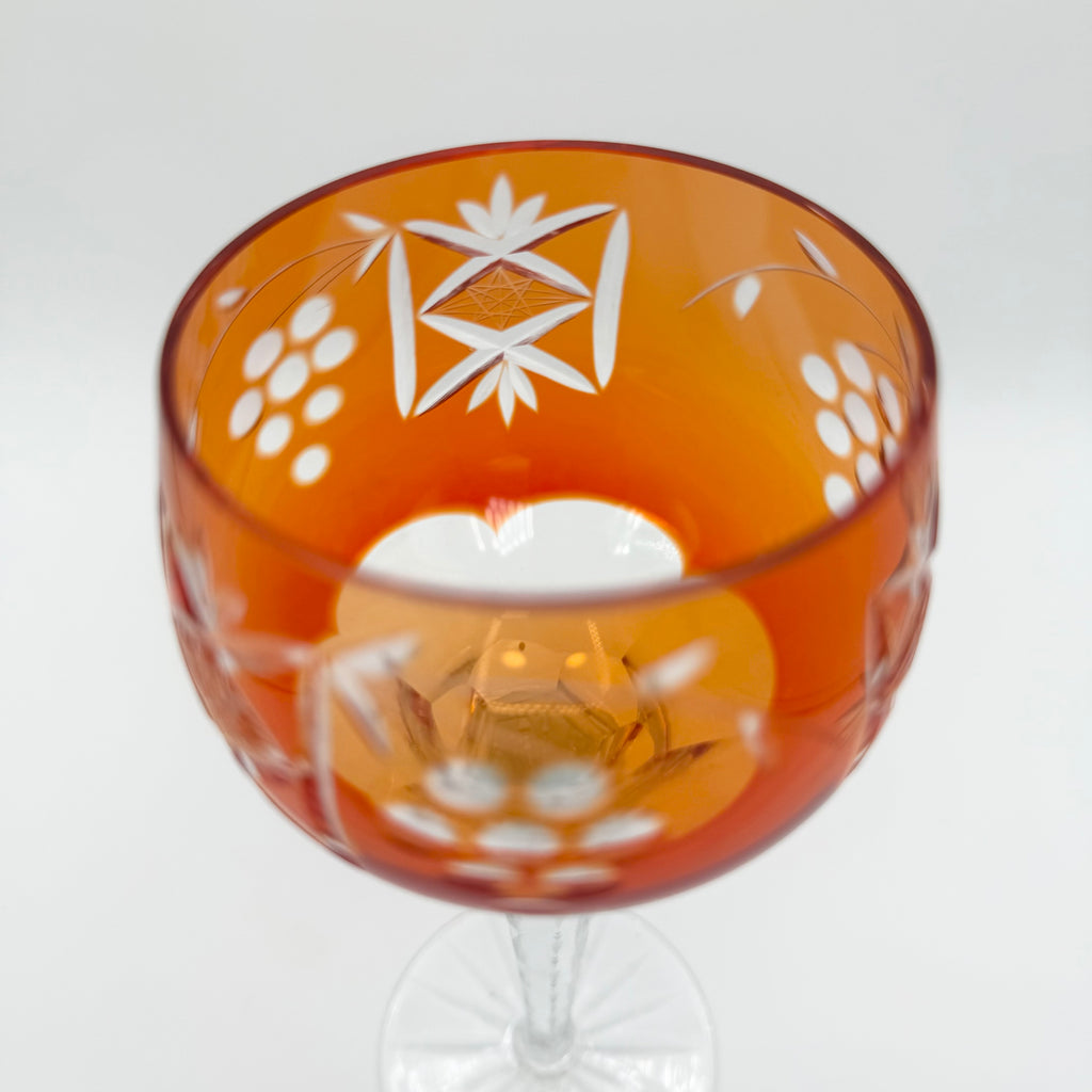 Nachtmann Traube Cut to Clear Crystal Wine Hock Glasses