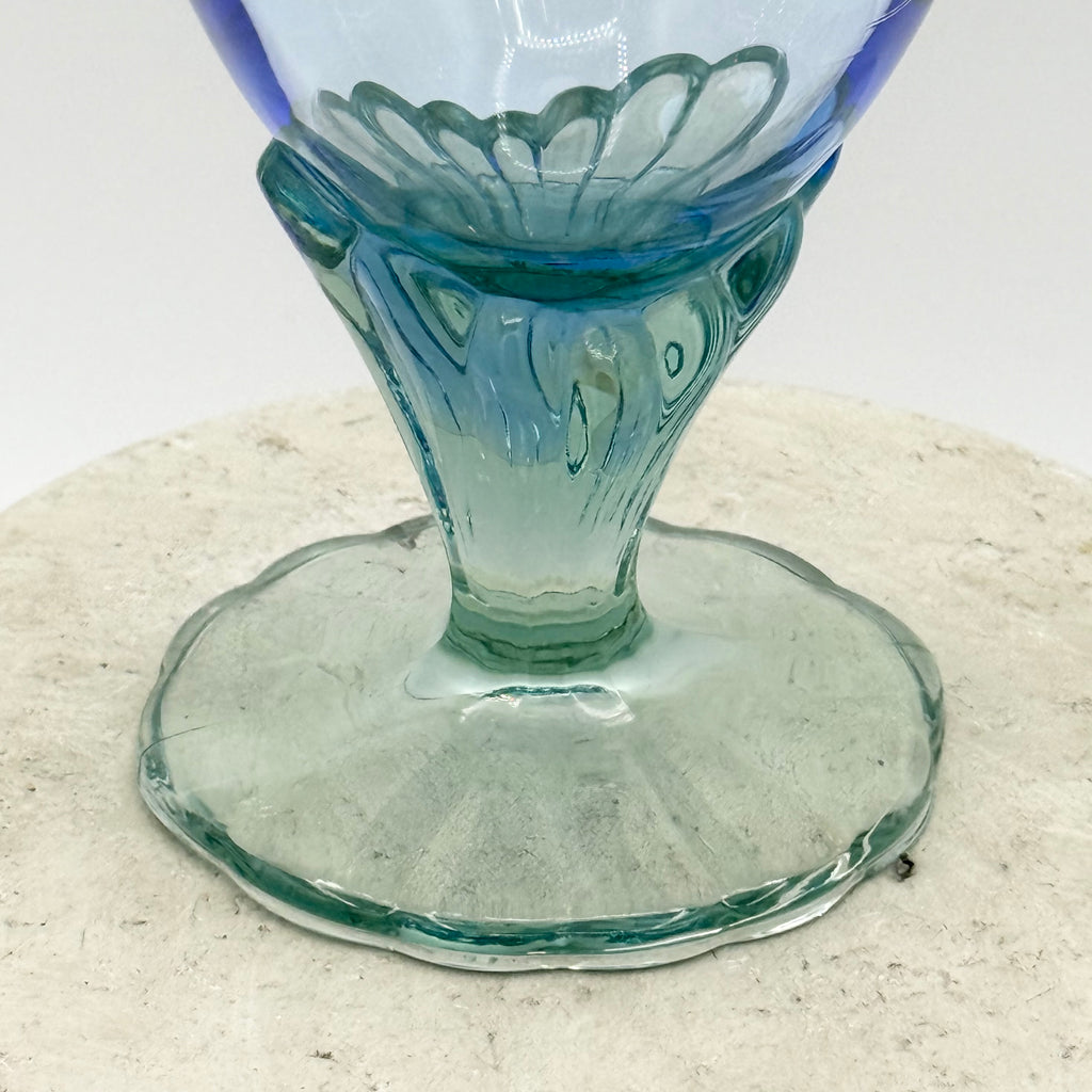 Bormioli Rocco Bahia Green Blue Iced Tea Glasses / Water Goblets, Made in Italy