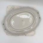 Antique Red Cliff Victorian Pattern White Ironstone Pierced Serving Platter