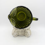 Indiana Glass Whitehall Cubist Avocado Green Pitcher