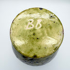 Studio Pottery Green Glazed Ceramic Ginger Jar Signed “BB” – Plum Blossom Motif