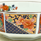 Hatsuichi Mino Ware Court Brocade Octagonal Bowl – Japanese Ceramic