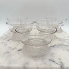 Antique Gillinder & Sons Frosted Lion Early American Pattern Glass (EAPG) Dessert Coupes, c1870s