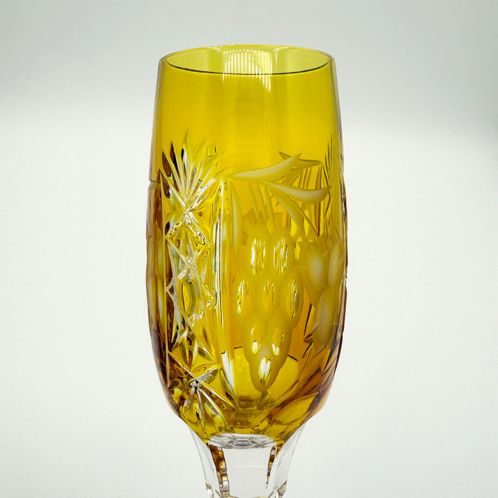 Nachtmann Traube Cut To Clear Crystal Champagne Flutes