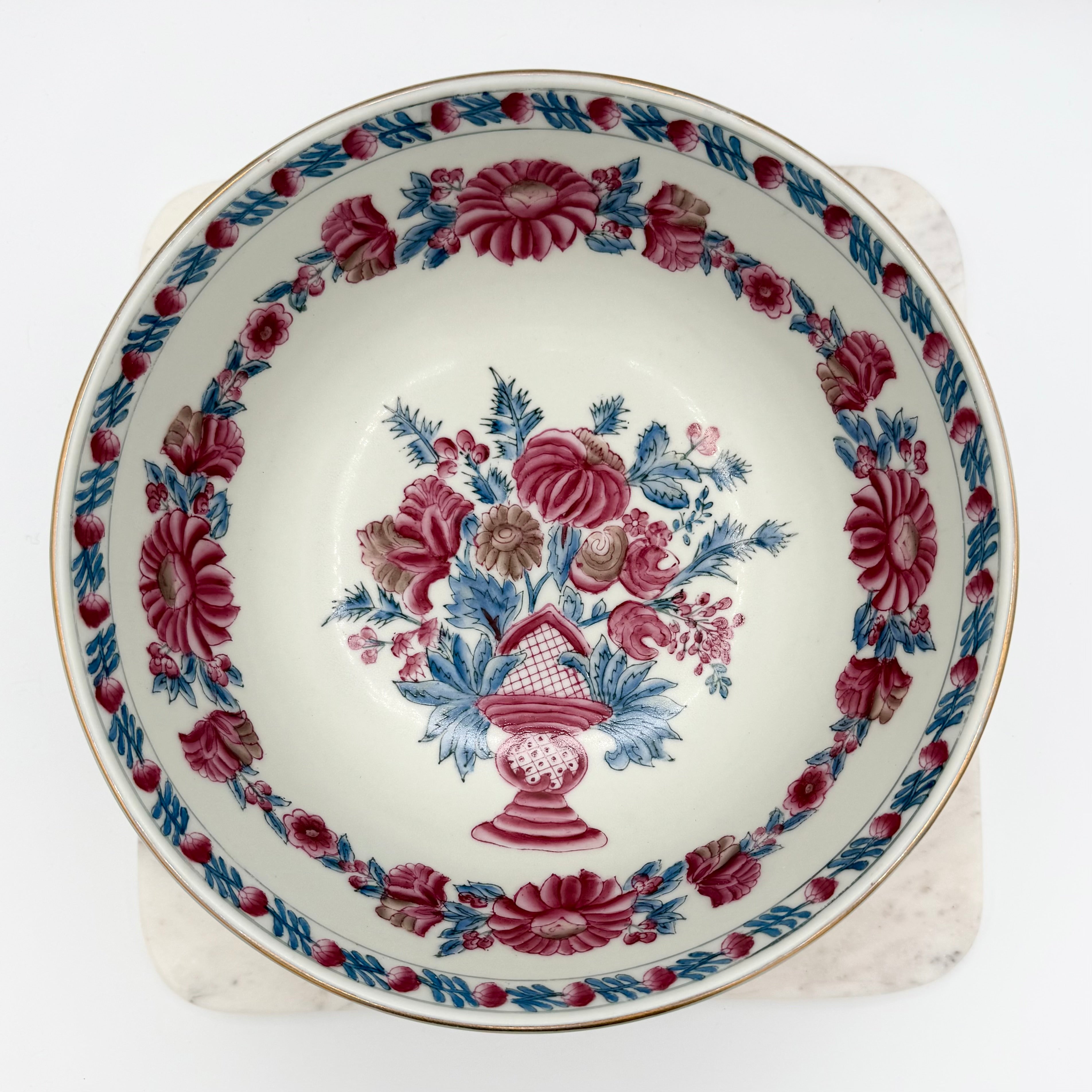 Vintage Newport Mansions “Newport Historic Collection” Hand-Decorated Porcelain Center Bowl (Reproduction)